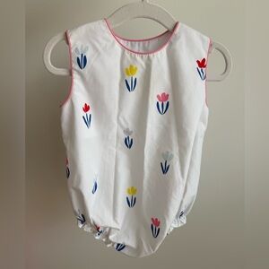 The Beaufort Bonnet Company Floral Tulip Bubble Romper - 6-12 months
